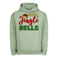 Pigment Oil Green christmas jingle bells Urban Hoodie - BarkalooDesign