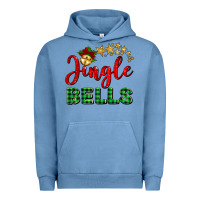 Pigment Pebble Blue christmas jingle bells Urban Hoodie - BarkalooDesign