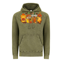 Vintage Olive Thanksgiving Coffee Cups Vintage Hoodie - texasbilliewilder