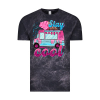 Cloud Black Stay cool with ice cream van summer Vintage Tee - NancyCooperArtShop
