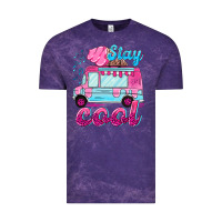 Cloud Purple Stay cool with ice cream van summer Vintage Tee - NancyCooperArtShop