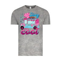Cloud Rock Stay cool with ice cream van summer Vintage Tee - NancyCooperArtShop