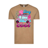Vintage Coffee Stay cool with ice cream van summer Vintage Tee - NancyCooperArtShop