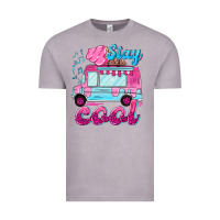 Vintage Zinc Stay cool with ice cream van summer Vintage Tee - NancyCooperArtShop