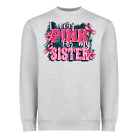 Heather Grey i wear pink for my sister Heavyweight Sweatshirt - FaDigitalArtStudio