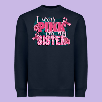 I Wear Pink For My Sister Heavyweight Sweatshirt Designed By Fadigitalartstudio