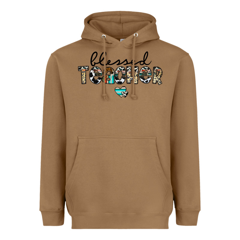 Blessed Teacher Heavyweight Hoodie by CowhideDigitalArt | Teevron