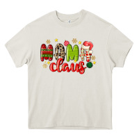 Cream mama claus Heavy Core Tee - MaliasSmallBusiness