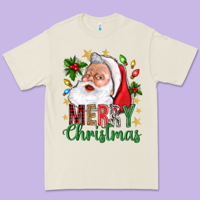Merry Christmas With Santa Premium Tee Designed By Bundleandbundleshop