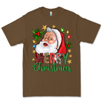 Cacao Merry Christmas With Santa Premium Tee - BundleAndBundleShop