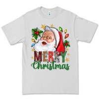 Dove Grey Merry Christmas With Santa Premium Tee - BundleAndBundleShop
