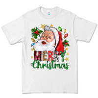 White Merry Christmas With Santa Premium Tee - BundleAndBundleShop