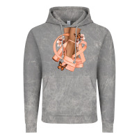 Cloud Rock Cancer diva peach ribbon Vintage Hoodie - NancyCooperArtShop
