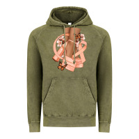Vintage Olive Cancer diva peach ribbon Vintage Hoodie - NancyCooperArtShop