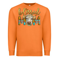 Western Blessed Mom Charolais Bull Mother's Day Premium Sweatshirt | Teevron