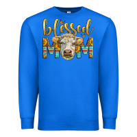 True Royal Western Blessed Mom Charolais Bull Mother's Day Premium Sweatshirt - LillyAllenDesigns