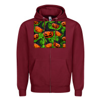 Burgundy halloween pumpkin mouse pad Zipper Hoodie - BundleAndBundleShop