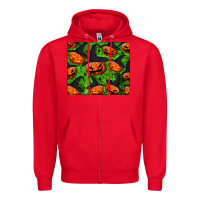 Red halloween pumpkin mouse pad Zipper Hoodie - BundleAndBundleShop