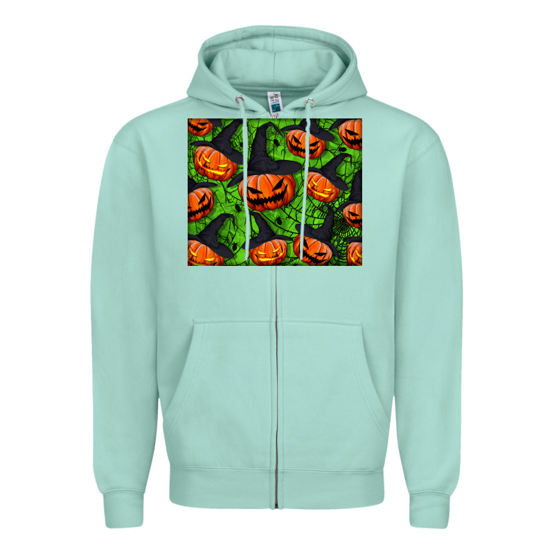 Halloween Pumpkin Mouse Pad Zipper Hoodie by BundleAndBundleShop | Teevron