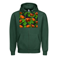 Sports Green halloween pumpkin mouse pad Zipper Hoodie - BundleAndBundleShop