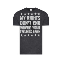Vintage Black My Rights Don't End Where Your Feelings Begin Vintage Tee - artisFamous