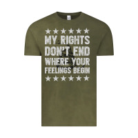 Vintage Olive My Rights Don't End Where Your Feelings Begin Vintage Tee - artisFamous