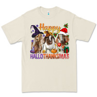 Bone Happy Hallothanksmas Goats Premium Tee - BundleAndBundleShop