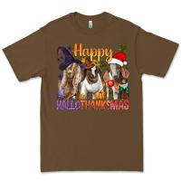 Cacao Happy Hallothanksmas Goats Premium Tee - BundleAndBundleShop