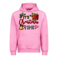 Fuchsia Pink it's Christmas time Urban Hoodie - BarkalooDesign