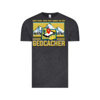 Vintage Black Geocaching, geocaching travel bug, geocache, Vintage Tee - artisFamous