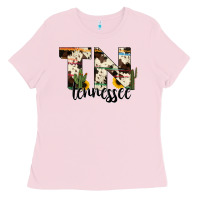 Bubblegum Pink tenesse state cowhide serape cactus Ladies Tee - RanaPortraitStore