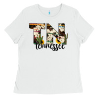 White tenesse state cowhide serape cactus Ladies Tee - RanaPortraitStore