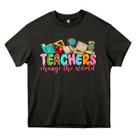 Asphalt teacher change the world Heavy Core Tee - MaliasSmallBusiness