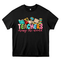 Black teacher change the world Heavy Core Tee - MaliasSmallBusiness