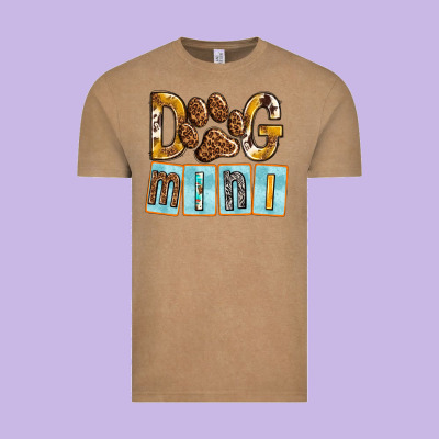 Dog Mini With Paw Vintage Tee Designed By Texasbilliewilder