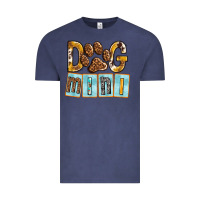 Vintage Denim Dog Mini with Paw Vintage Tee - texasbilliewilder