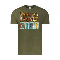 Vintage Olive Dog Mini with Paw Vintage Tee - texasbilliewilder