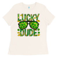 Bone Lucky Dude St Patricks Ladies Tee - BundleAndBundleShop