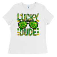 Lucky Dude St Patricks Ladies Tee | Teevron