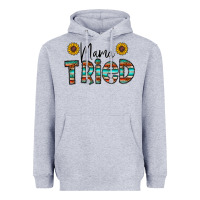 Heather Grey mama tried Heavyweight Hoodie - CowhideDigitalArt