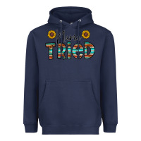 Navy mama tried Heavyweight Hoodie - CowhideDigitalArt