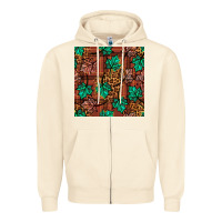 Sandshell fall leaves seamless pattern Zipper Hoodie - BundleAndBundleShop