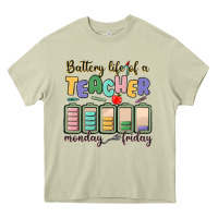 Mossy battery life of a teacher monday friday Heavy Core Tee - MaliasSmallBusiness