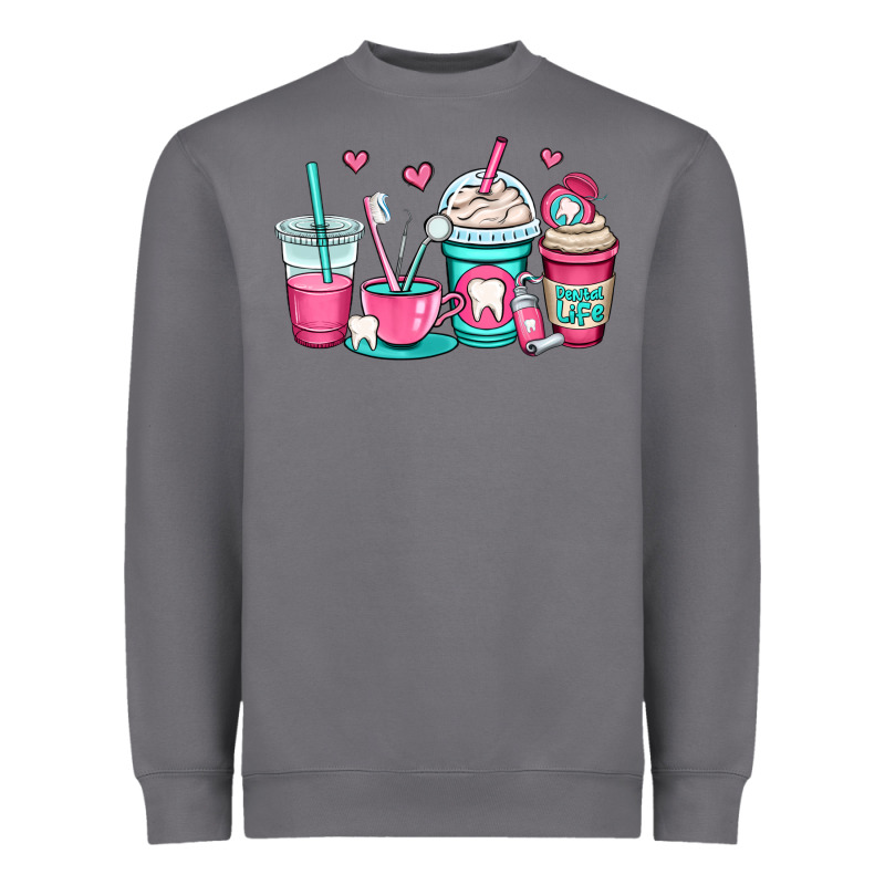 Dentist Coffee Cups Heavyweight Sweatshirt by OliviaCreatesArt | Teevron