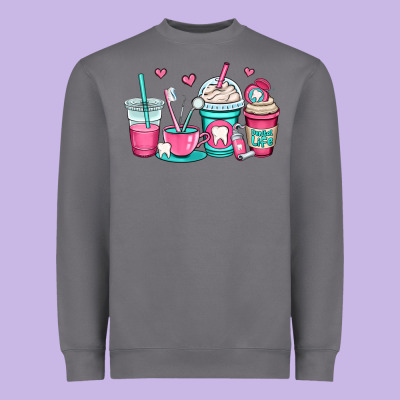 Dentist Coffee Cups Heavyweight Sweatshirt Designed By Oliviacreatesart