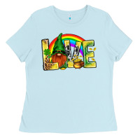 Baby Blue St. Patricks Love With Gnome Ladies Tee - BundleAndBundleShop
