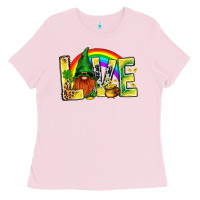 Bubblegum Pink St. Patricks Love With Gnome Ladies Tee - BundleAndBundleShop