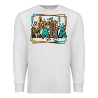 Oatmeal Heather leopard camo boy mama Mother's Day Premium Sweatshirt - LillyAllenDesigns