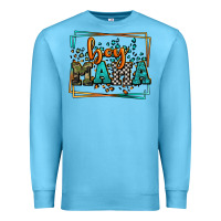 Ocean Blue leopard camo boy mama Mother's Day Premium Sweatshirt - LillyAllenDesigns