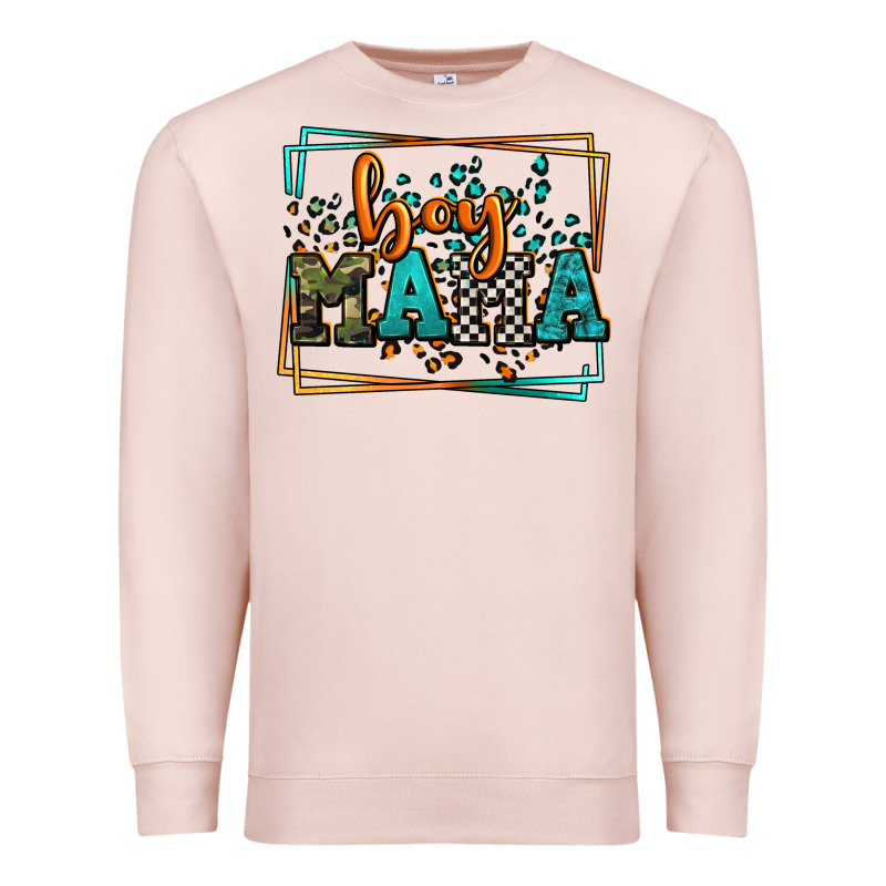 Leopard Camo Boy Mama Mother's Day Premium Sweatshirt by LillyAllenDesigns | Teevron